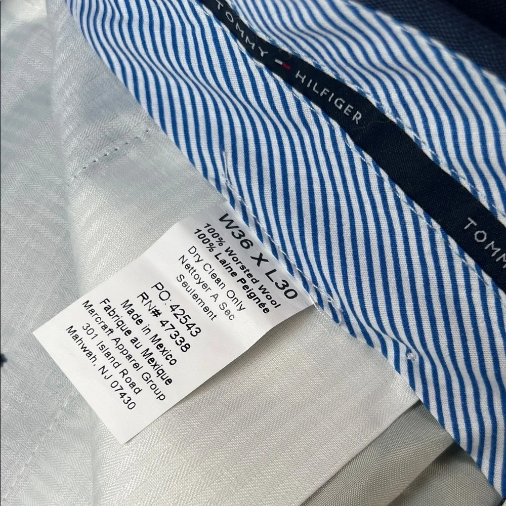 Tommy Hilfiger Men's 100% worsted wool Blue Dress Pants size 36X30